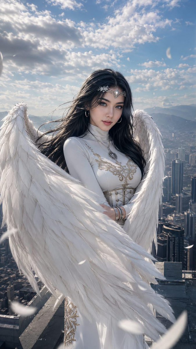 Modern Angel Rooftop Portrait preview image