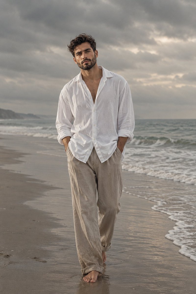 Melancholic Beach Fashion Editorial preview image