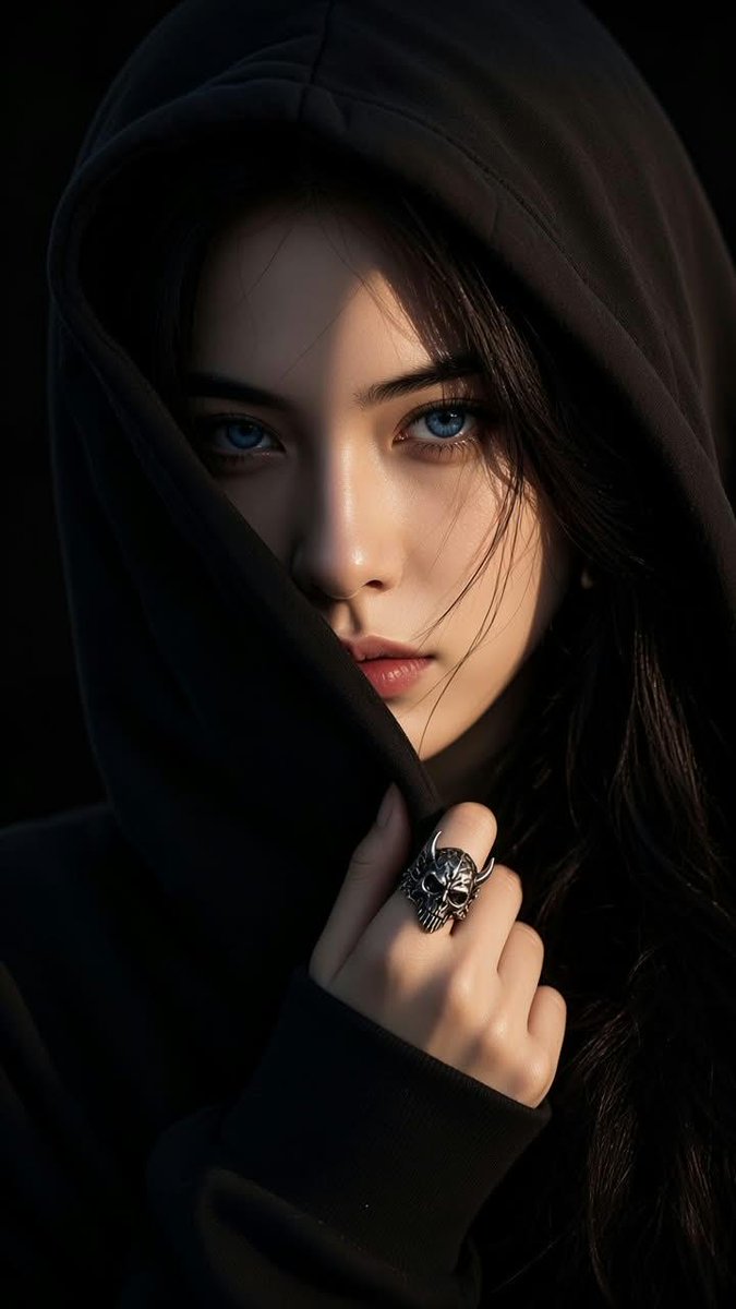 Moody Portrait with Skull Ring preview image