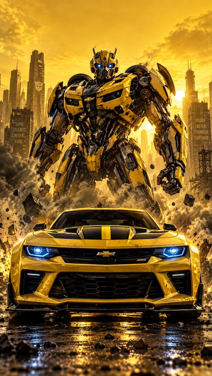 Camaro and Giant Robot Poster preview image