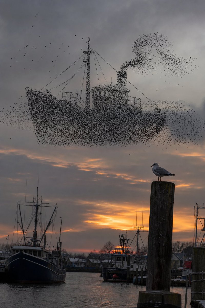 Harbor Murmuration Silhouette preview image