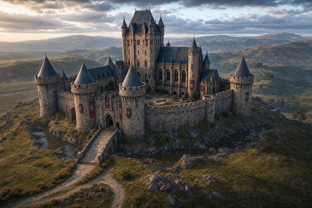 Cinematic Medieval Hilltop Castle preview image