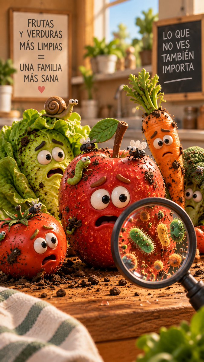 Dirty Produce Germs Kitchen Scene preview image
