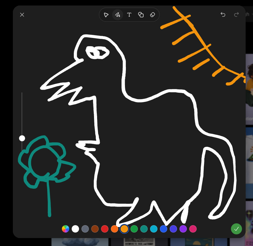 Dark Sketch Mode Monster Doodle preview image