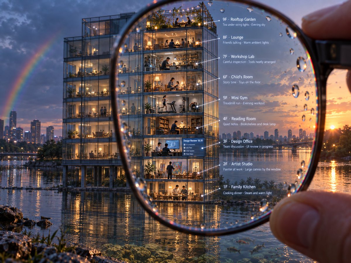 Magnified Glass Building Cutaway preview image