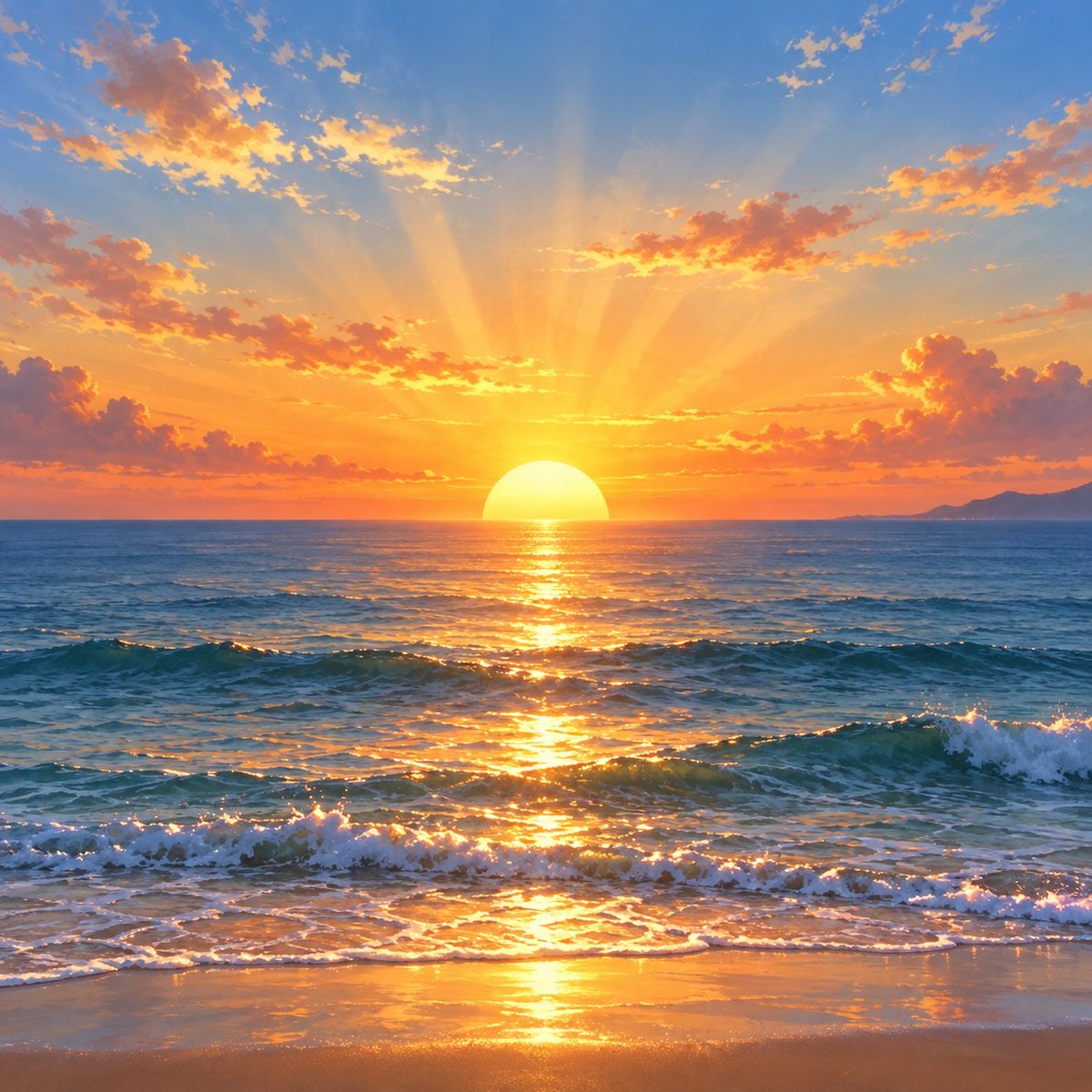Golden Ocean Sunset Seascape preview image