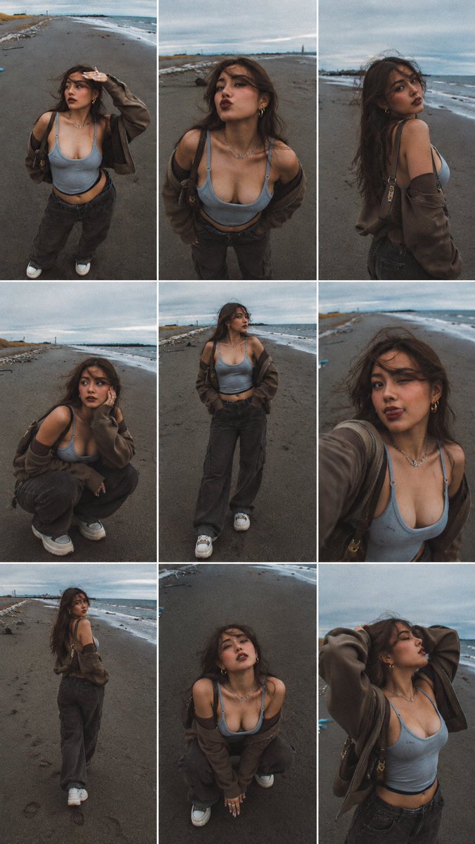 Windy Beach Fashion Collage preview image