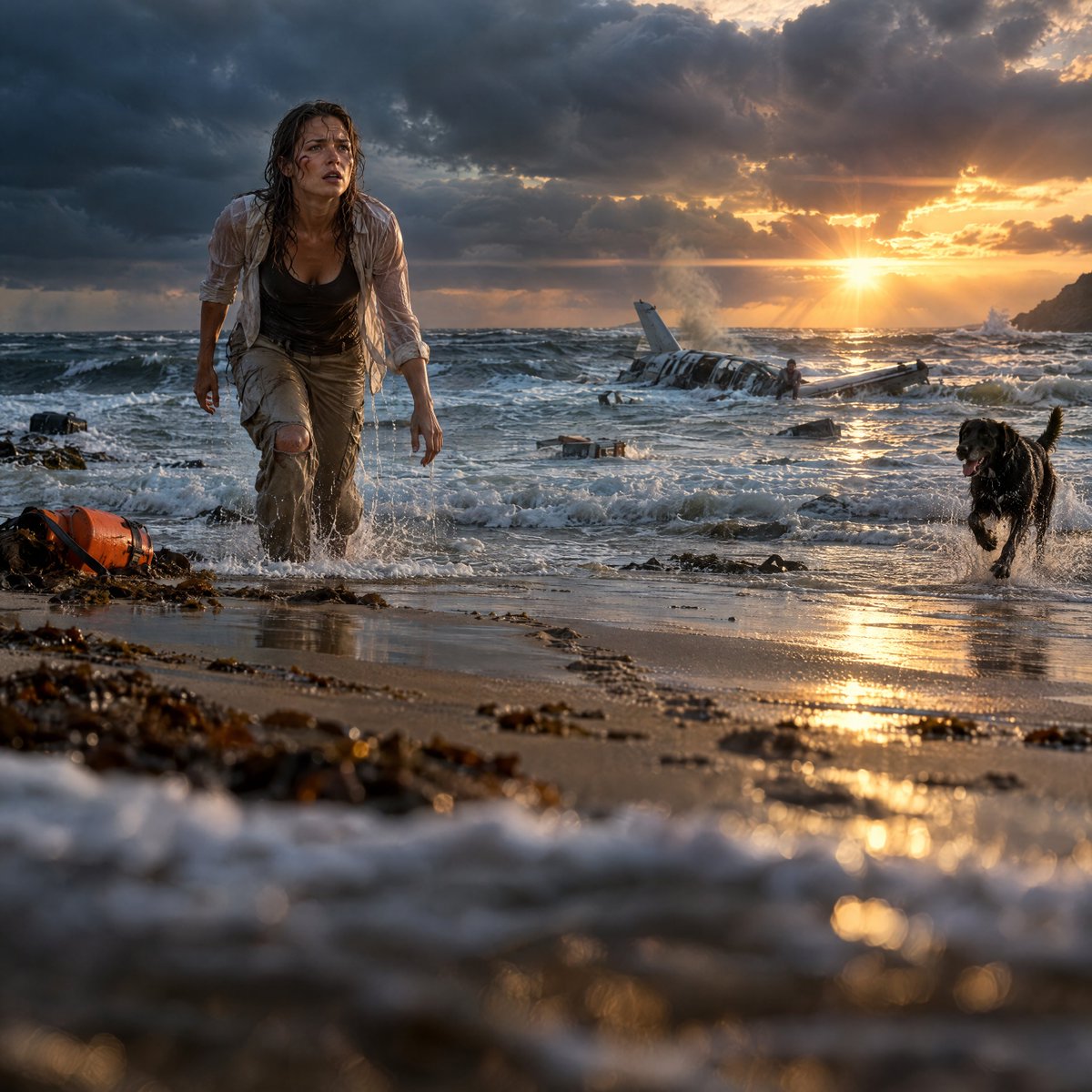 Cinematic Plane Crash Beach Survival preview image