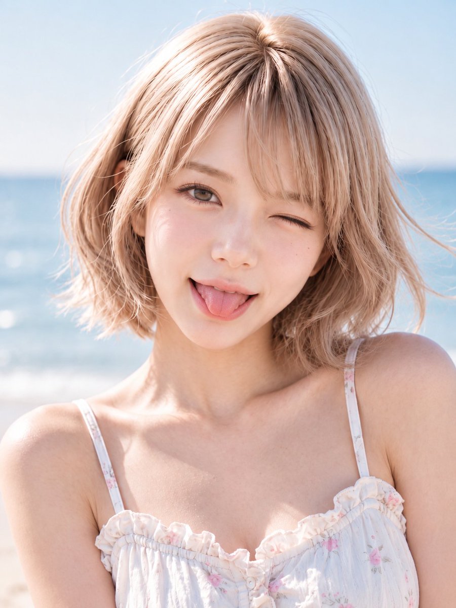 Playful Wink Portrait Edit preview image