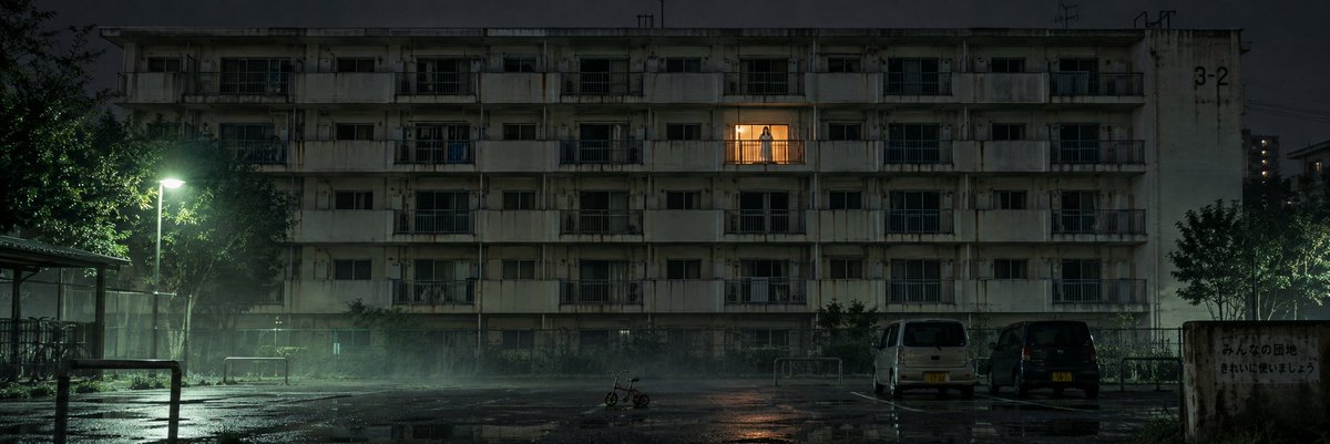 Rainy Japanese Apartment at Night preview image