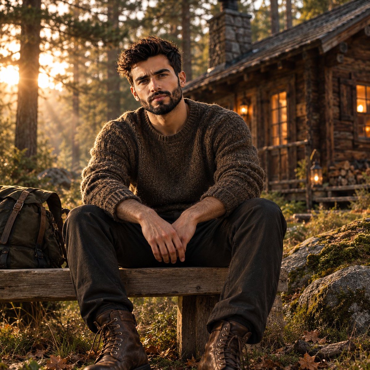 Rustic Cabin Forest Portrait preview image