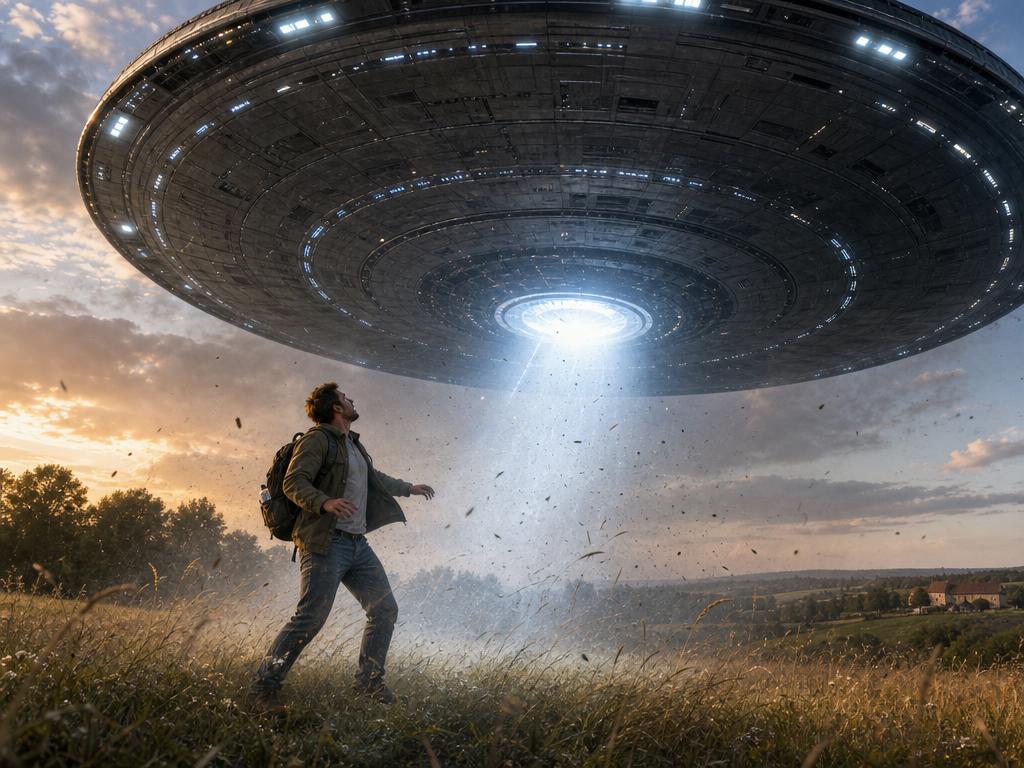 Sci-Fi UFO Abduction Scene preview image