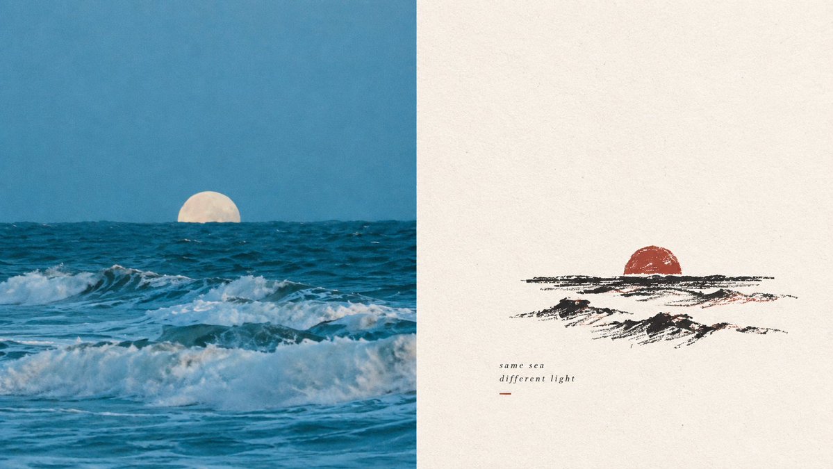Same Sea Different Light Diptych preview image