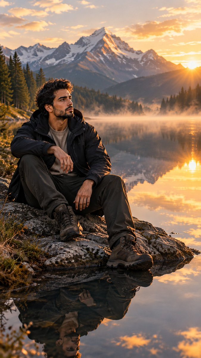 Alpine Lake Sunrise Portrait preview image