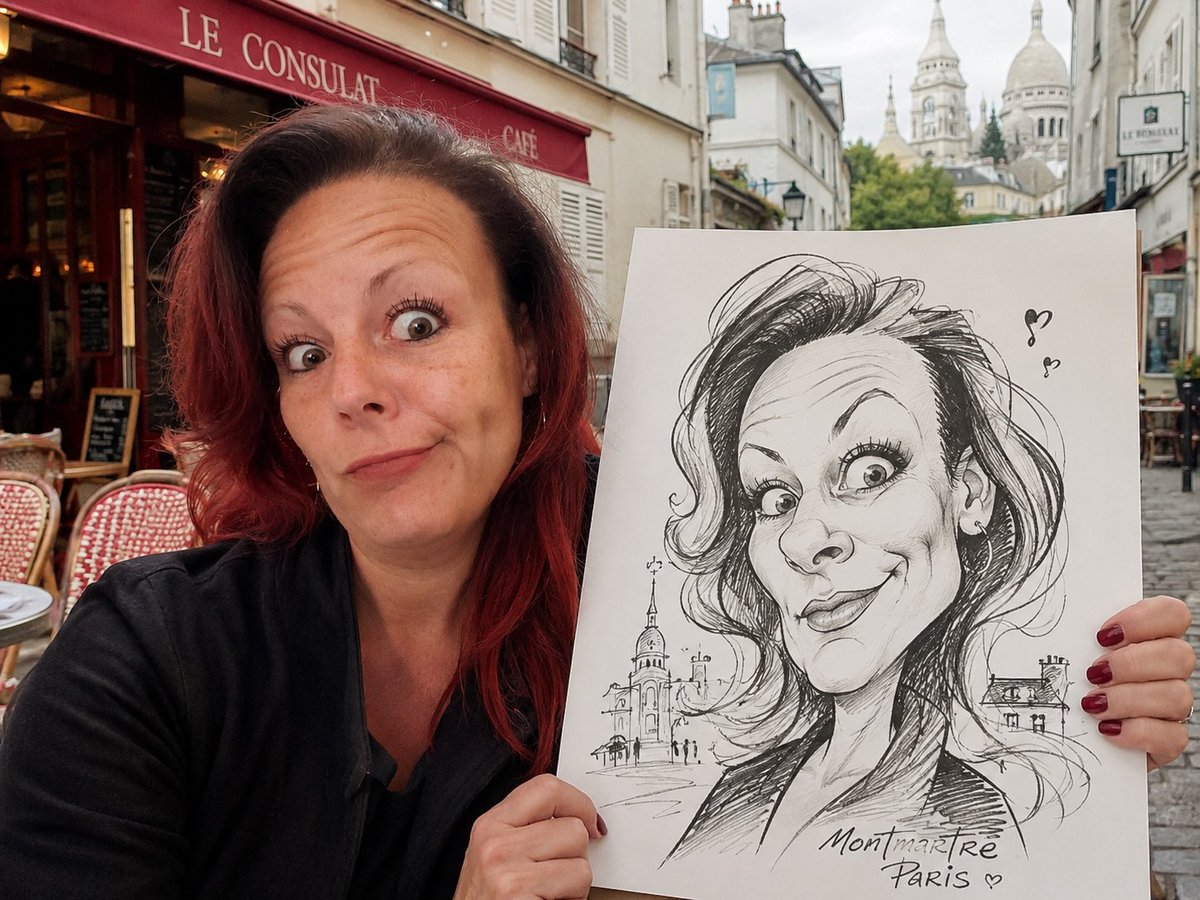 Montmartre caricature portrait preview image