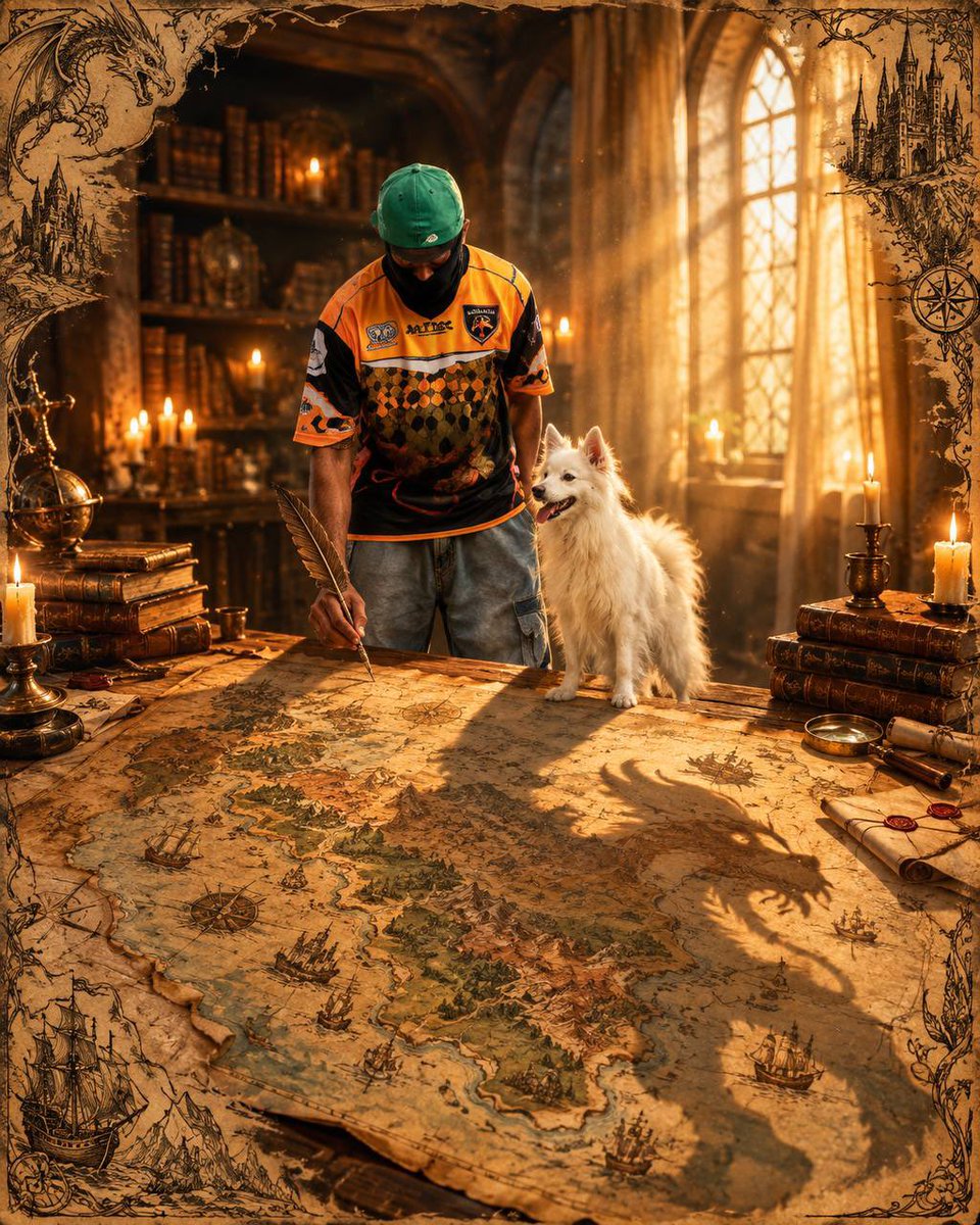 Fantasy Cartographer & Dog preview image