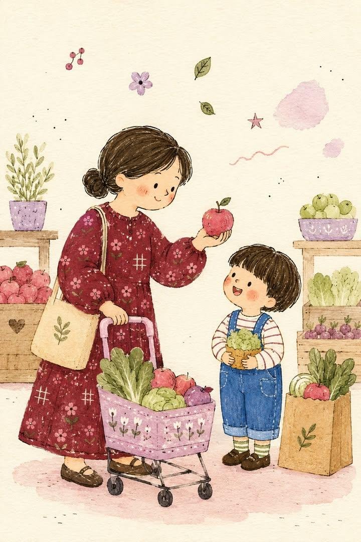 Folk Art Cafe Study Illustration preview image