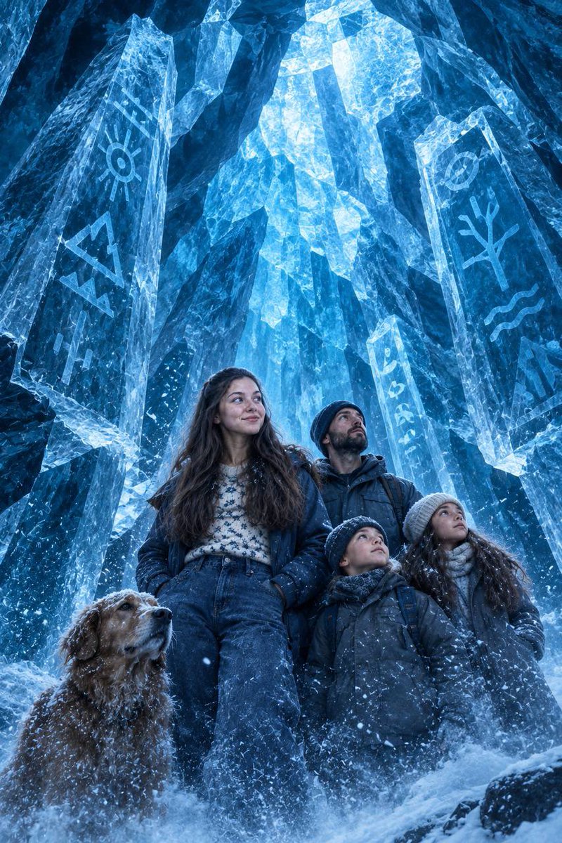 Glacial Ice Cave Family Poster preview image
