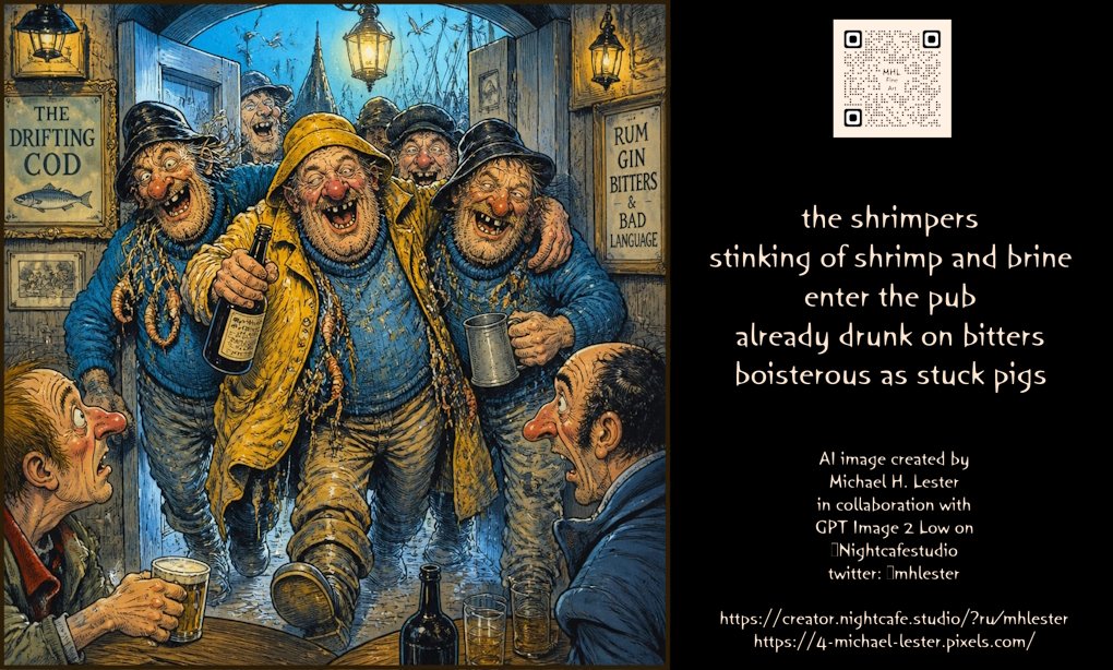 Boisterous Shrimpers Entering Pub preview image