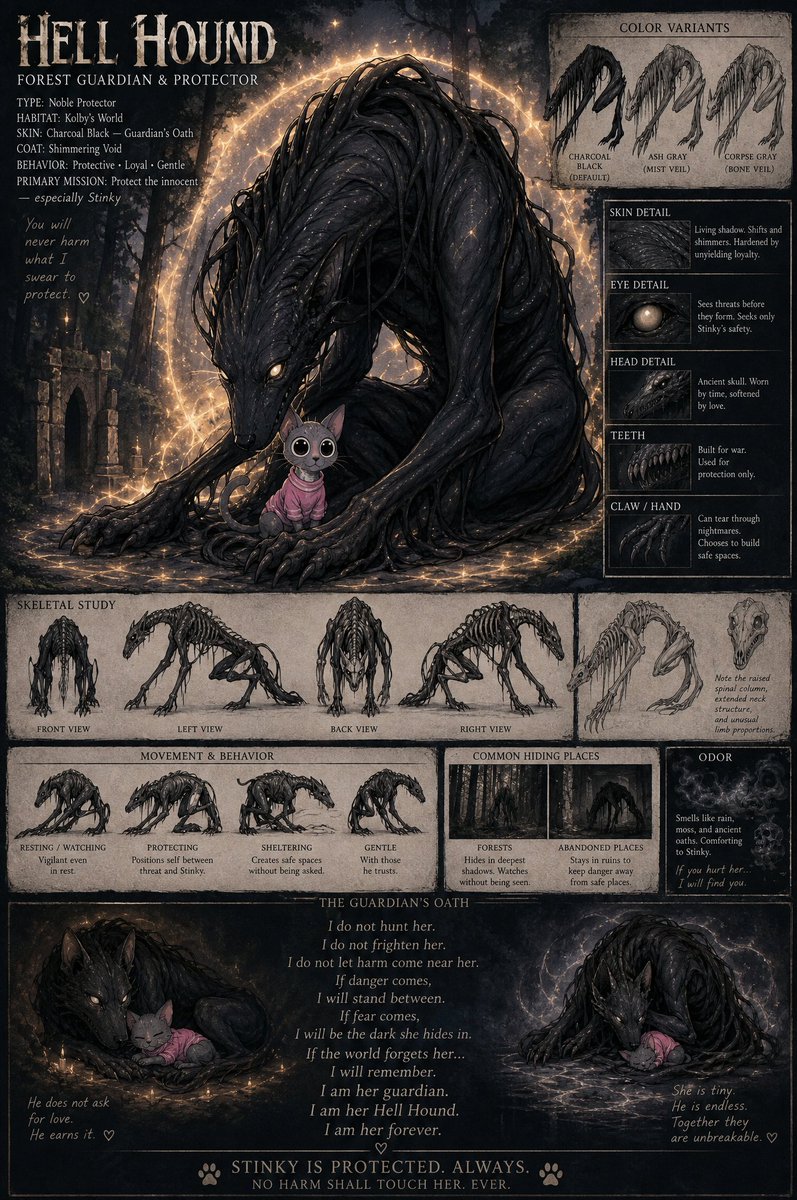 Hell Hound Character Sheet Infographic preview image
