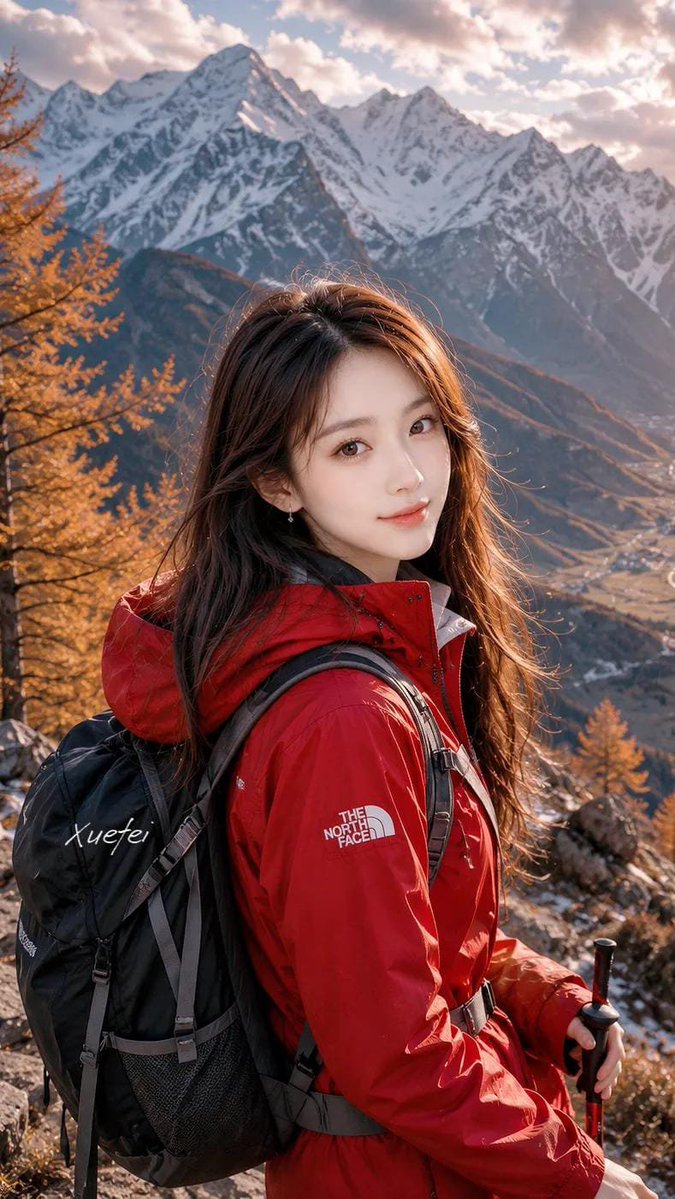 Hiker in Red Jacket preview image