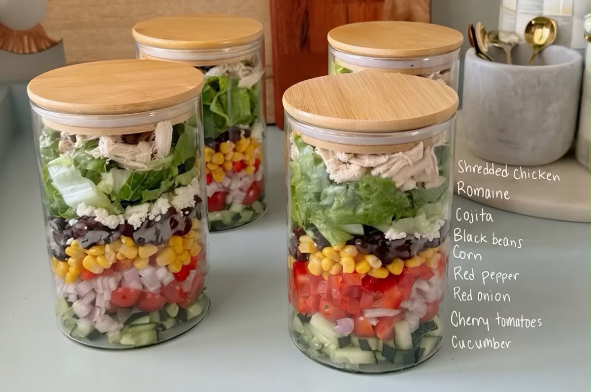 Photorealistic Meal Prep Jars with Ingredient List preview image