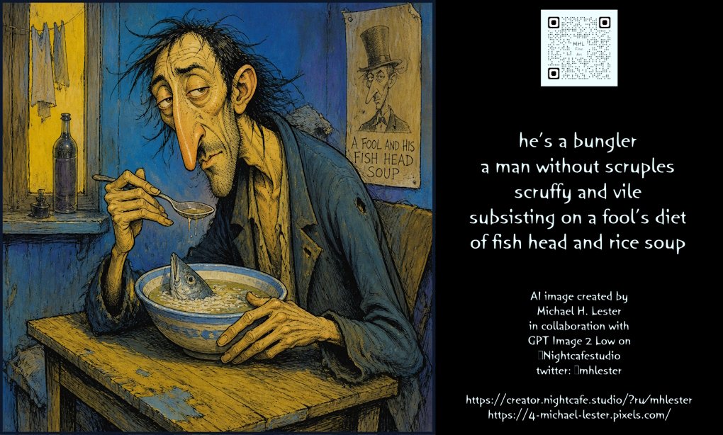 Van Gogh Style Fish Head Soup Poem preview image