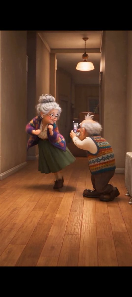 Elderly Couple Dancing Pixar Style preview image