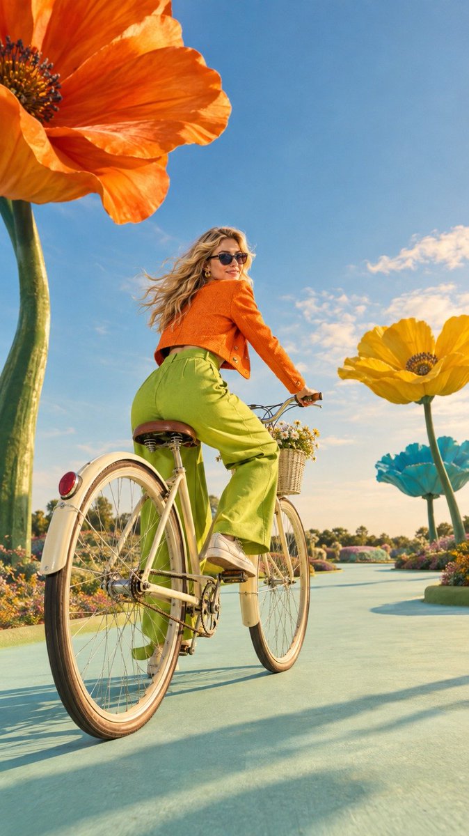 Surreal fashion bicycle garden preview image
