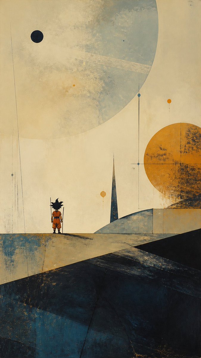 Abstract Minimalist Goku Landscape preview image