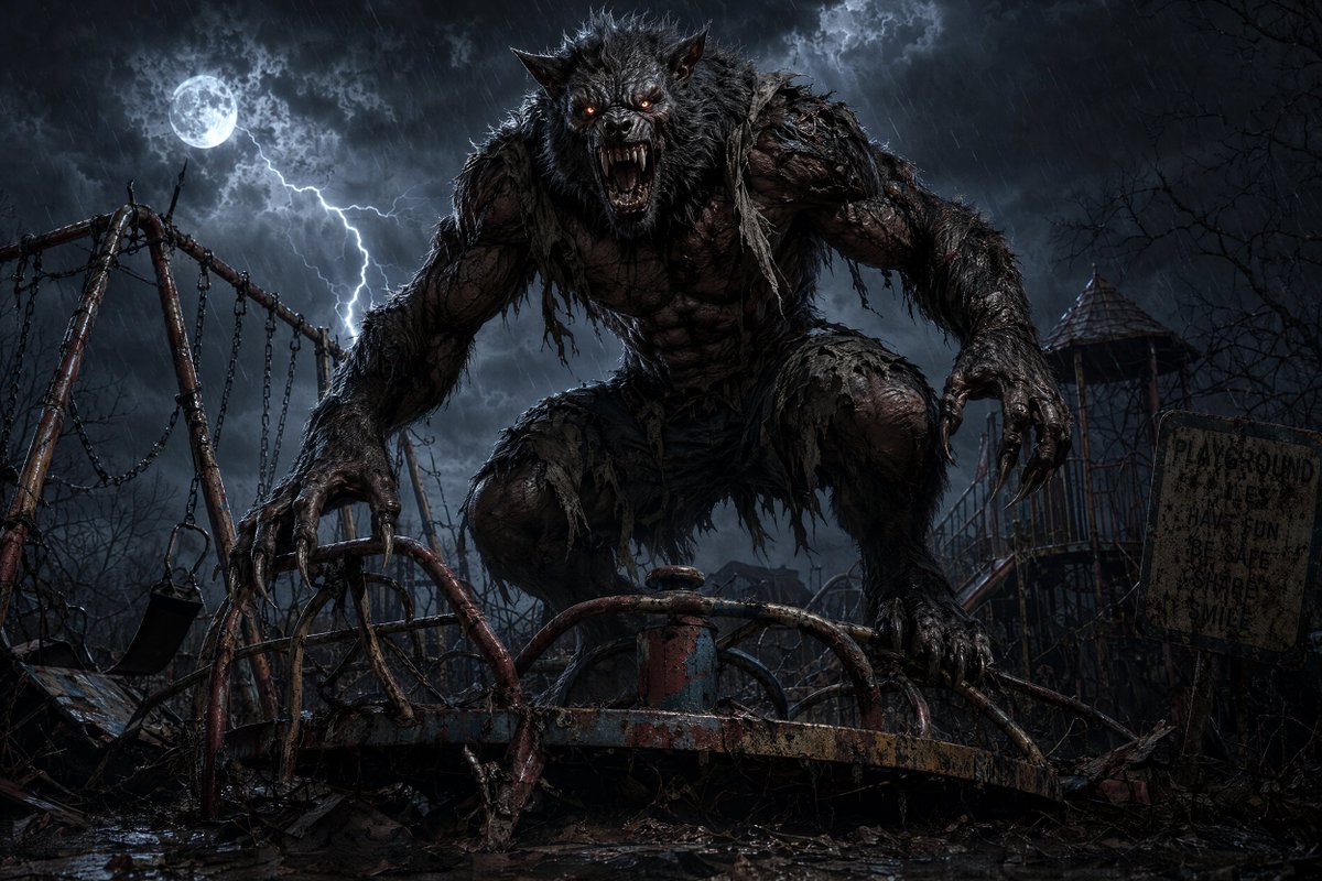 Werewolf at Abandoned Playground preview image