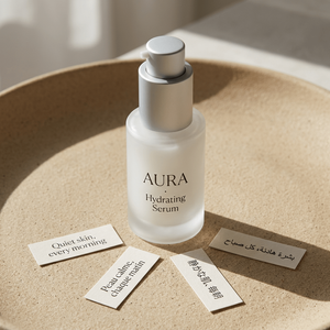 Minimalist moisturizing serum product photography preview image