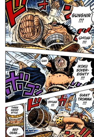 Colorful shonen manga battle page preview image
