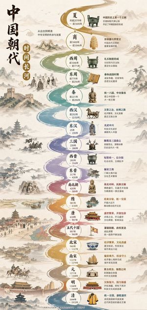Chinese Dynasties Infographic (Preview Image)