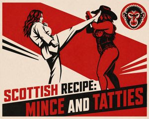 Retro red promotional style fighting poster preview image