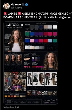 Deep Winter Color Analysis Tweet Preview Image