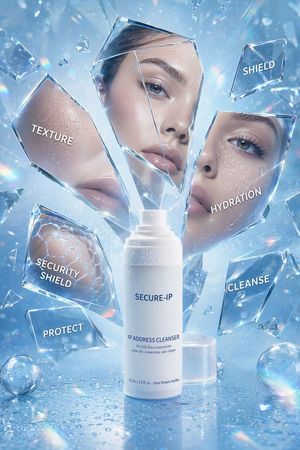 futuristic online skincare product advertisement preview image