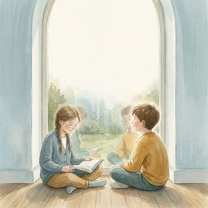 Soft watercolor picture book illustration preview image