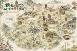 Retro Chinese Food Map Poster Preview Image