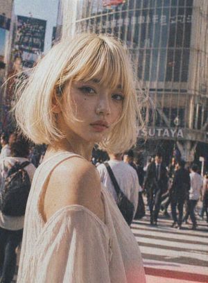Retro Shibuya street portrait preview image