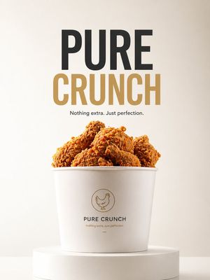 Minimalist product ad: PURE CRUNCH preview image