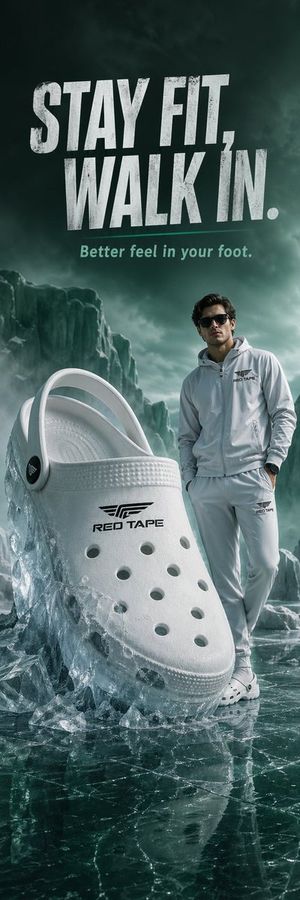 Creative footwear concept advertisement preview image