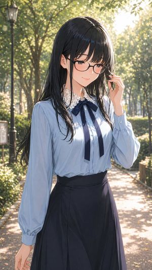 A portrait of a gentle woman wearing glasses (preview image)
