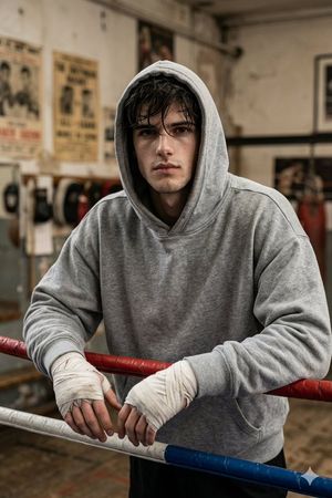 A tough boxer in a retro boxing gym (preview image)