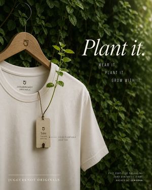 可持续 T 恤可种植吊牌广告 preview image