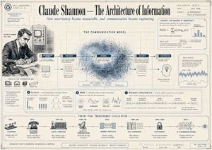 Claude Shannon Retro Infographic Poster Preview Image