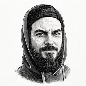 Retro-style sculpted hoodie portrait preview image
