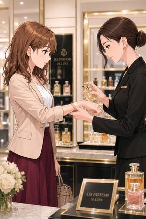 奢华香水柜台职场女性场景 preview image