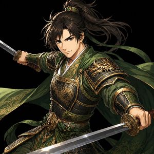 Green Armored Dual-Sword Warrior Preview Image