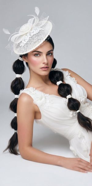 A stylish bride wearing a hat - a preview image